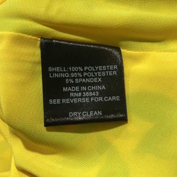 sam Edelman Yellow Retro Floral Printed Flowy Mini Dress Sz M - Picture 14 of 15